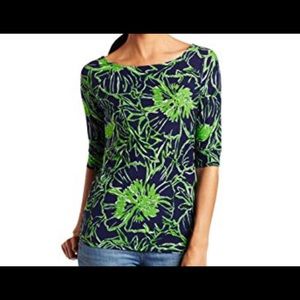 Lilly Pulitzer Cassie Top Bright Navy